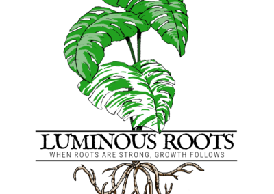 Luminous Roots Logo - Monstera plant